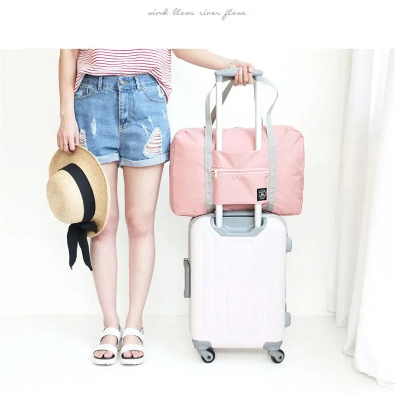 Portable Multi-function Bag Folding Travel Bags Nylon Waterproof Bag Large Capacity Hand Luggage Business Trip Traveling Bags