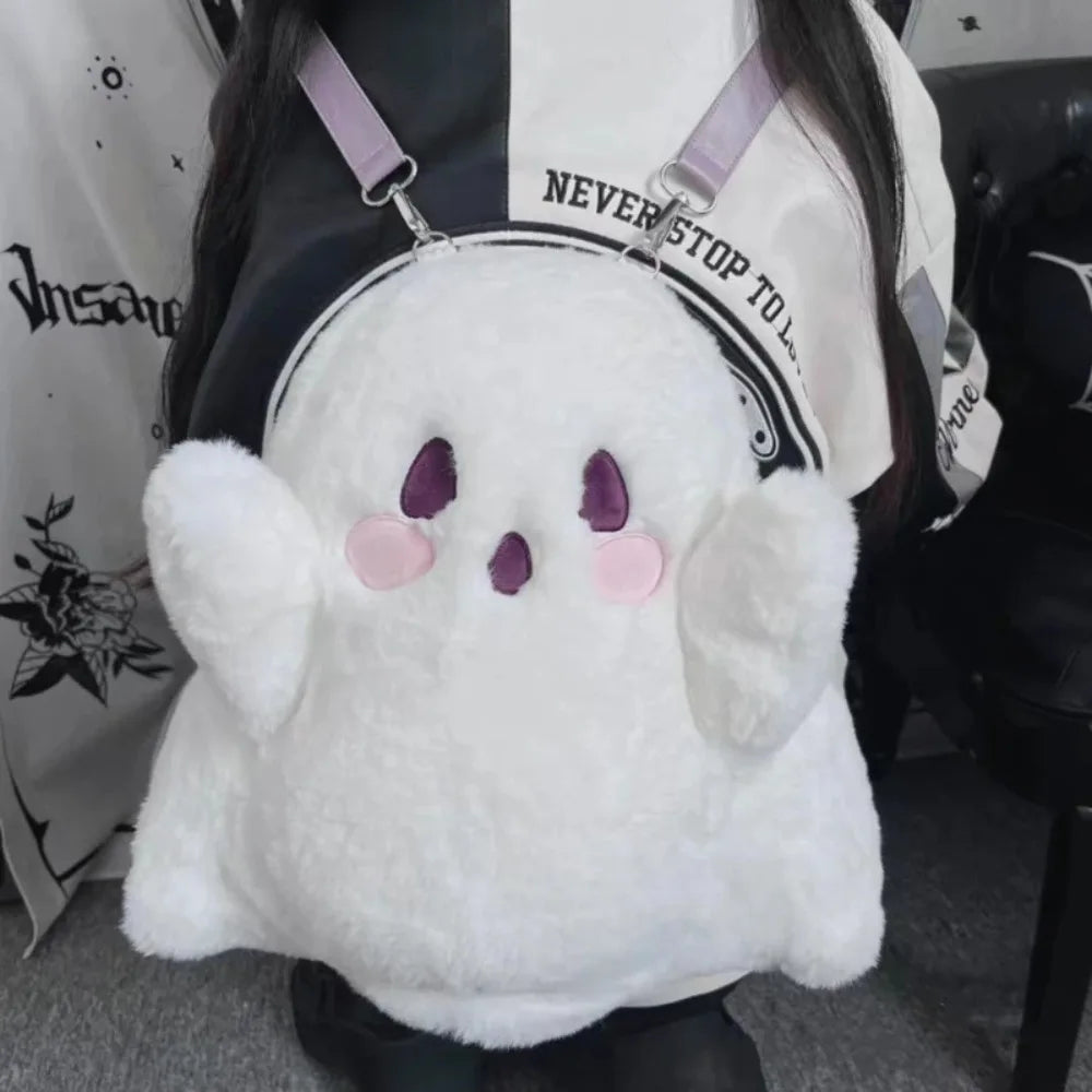 Little Ghost Backpacks For Women Classic Backpacks For Women Funny Halloween Backpacks For Women Cute Women's Chic Shoulder Bags