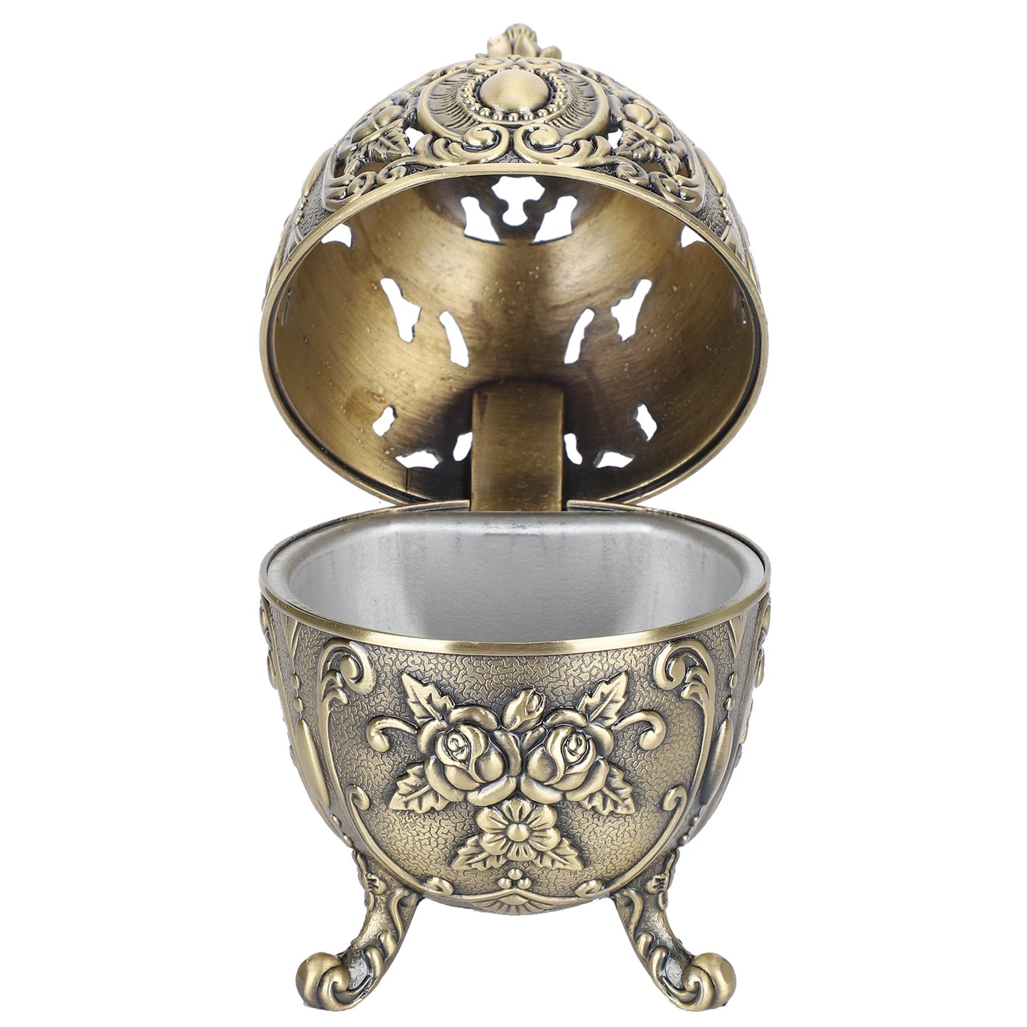 Vintage Incense Burner Holder Zinc Alloy Ornament Table Decoration Metal Craft Gift for Home Bedroom Office