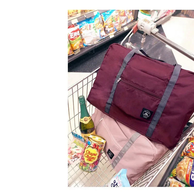 Portable Multi-function Bag Folding Travel Bags Nylon Waterproof Bag Large Capacity Hand Luggage Business Trip Traveling Bags