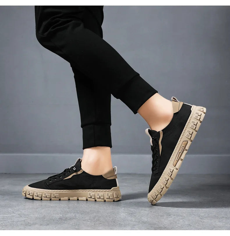 Men Shoes Ice Silk Canvas Shoes for Men 2023 New Breathable Sport Casual Shoes Slip on Men Sneakers Platform Vulcanized Loafers