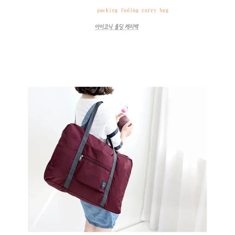 Portable Multi-function Bag Folding Travel Bags Nylon Waterproof Bag Large Capacity Hand Luggage Business Trip Traveling Bags