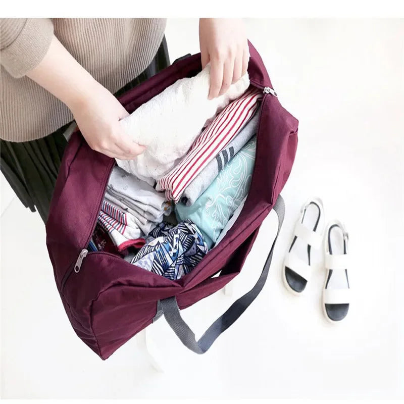 Portable Multi-function Bag Folding Travel Bags Nylon Waterproof Bag Large Capacity Hand Luggage Business Trip Traveling Bags
