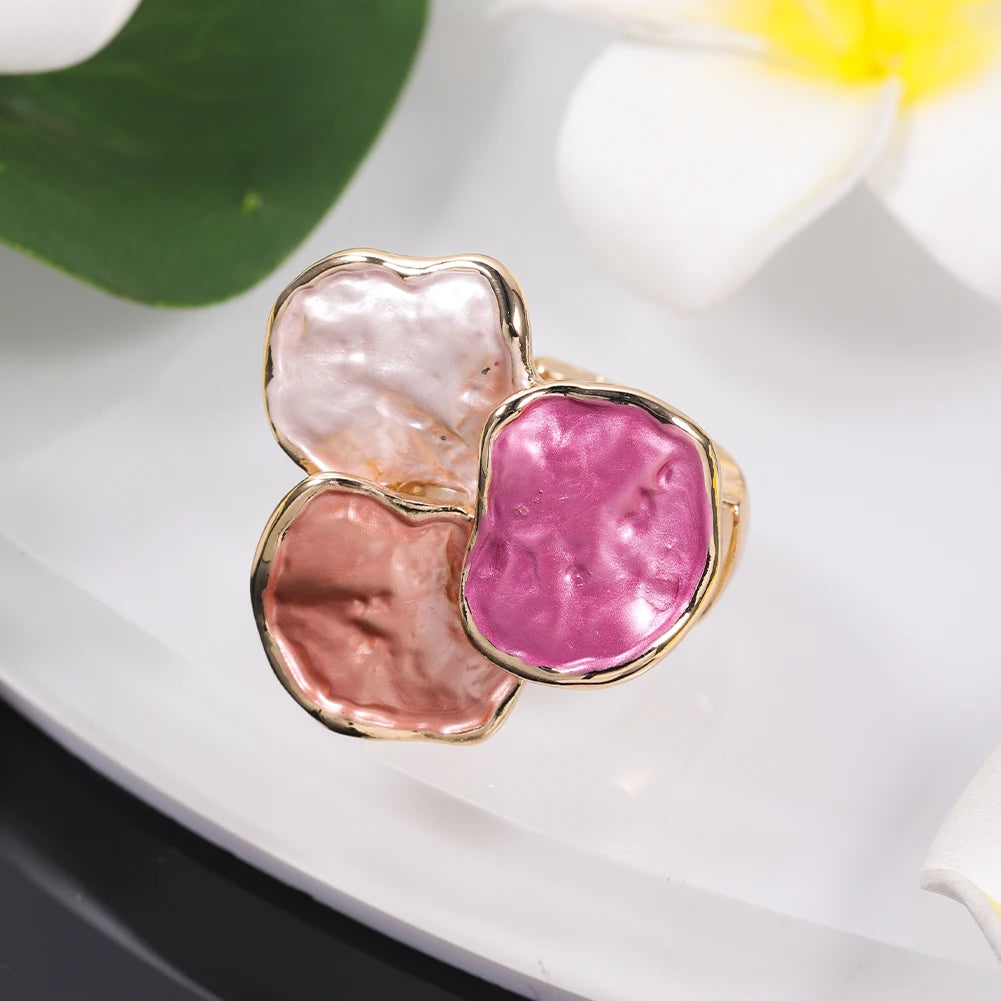 Cring Coco New in Rings Big Rings for Women Accessories Enamel Famous Woman Luxury Brand Ring Jewelry Large Extravagant Rings