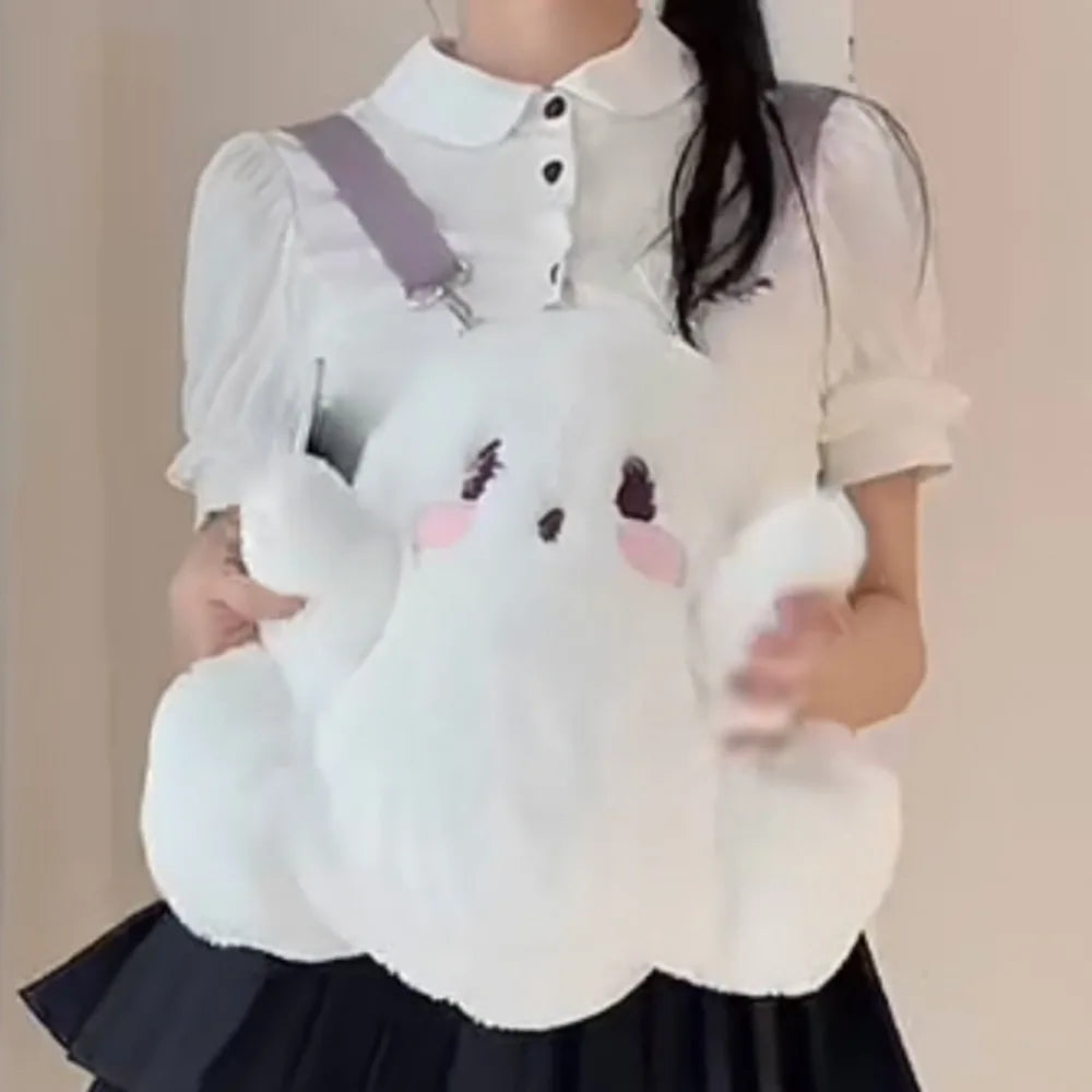 Little Ghost Backpacks For Women Classic Backpacks For Women Funny Halloween Backpacks For Women Cute Women's Chic Shoulder Bags