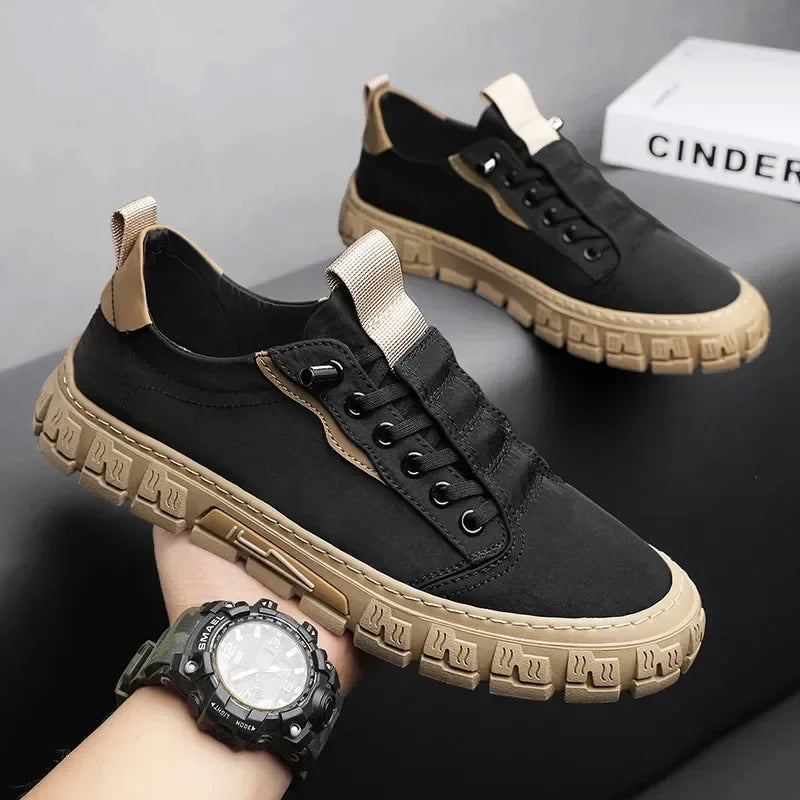 Men Shoes Ice Silk Canvas Shoes for Men 2023 New Breathable Sport Casual Shoes Slip on Men Sneakers Platform Vulcanized Loafers
