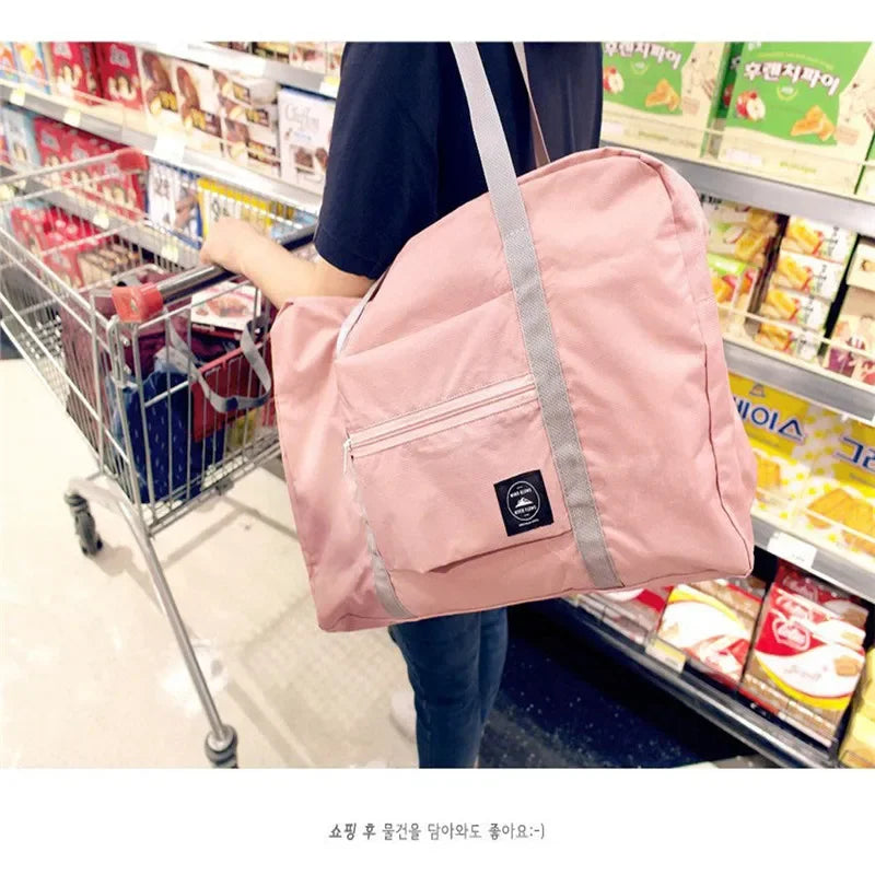 Portable Multi-function Bag Folding Travel Bags Nylon Waterproof Bag Large Capacity Hand Luggage Business Trip Traveling Bags