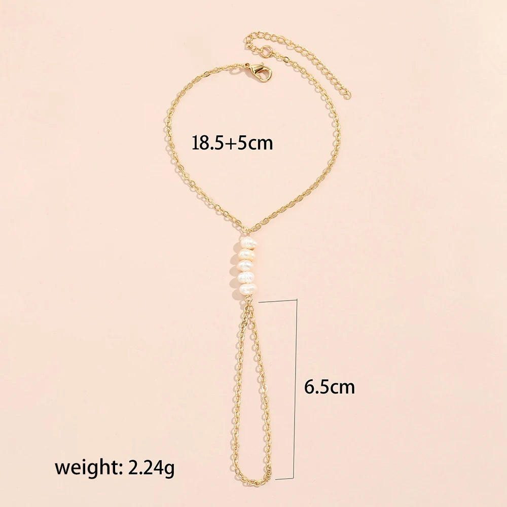 Creative Butterfly Link Chain Bracelet Connected Finger Ring Bangle Bracelets for Women Linked Hand Harness Couple Jewelry Gifts