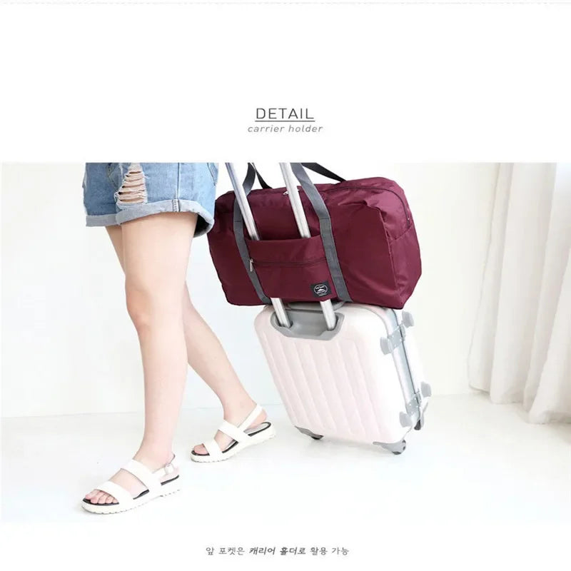 Portable Multi-function Bag Folding Travel Bags Nylon Waterproof Bag Large Capacity Hand Luggage Business Trip Traveling Bags