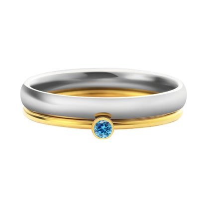 Personalized Names Birthstone Ring 3mm & 1mm Stainless Steel With AAA+ Zircon Engraved for Mothers Day Woman Jewelry Gift