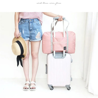 Portable Multi-function Bag Folding Travel Bags Nylon Waterproof Bag Large Capacity Hand Luggage Business Trip Traveling Bags