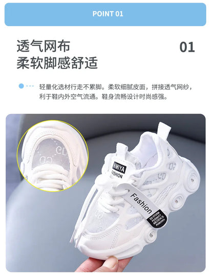 Child Fashion Sport Shoes Summer Luminous Fashion Breathable Kids Boys Net Shoes Girls LED Sneakers with Light Running Shoes