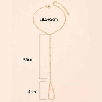 Creative Butterfly Link Chain Bracelet Connected Finger Ring Bangle Bracelets for Women Linked Hand Harness Couple Jewelry Gifts