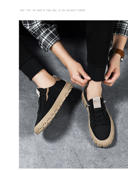 Men Shoes Ice Silk Canvas Shoes for Men 2023 New Breathable Sport Casual Shoes Slip on Men Sneakers Platform Vulcanized Loafers