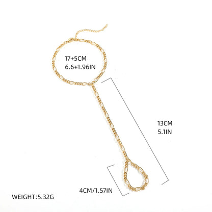 Creative Butterfly Link Chain Bracelet Connected Finger Ring Bangle Bracelets for Women Linked Hand Harness Couple Jewelry Gifts