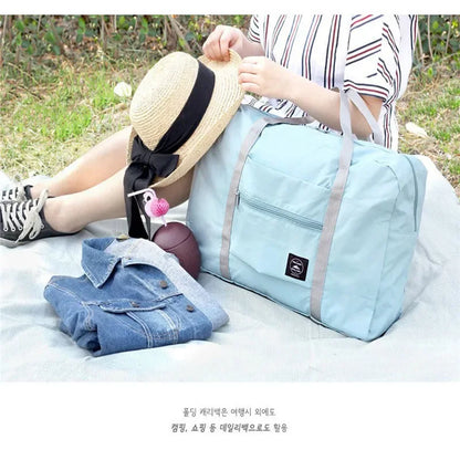 Portable Multi-function Bag Folding Travel Bags Nylon Waterproof Bag Large Capacity Hand Luggage Business Trip Traveling Bags