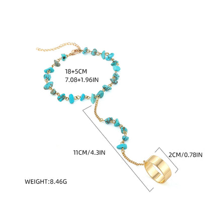 Creative Butterfly Link Chain Bracelet Connected Finger Ring Bangle Bracelets for Women Linked Hand Harness Couple Jewelry Gifts